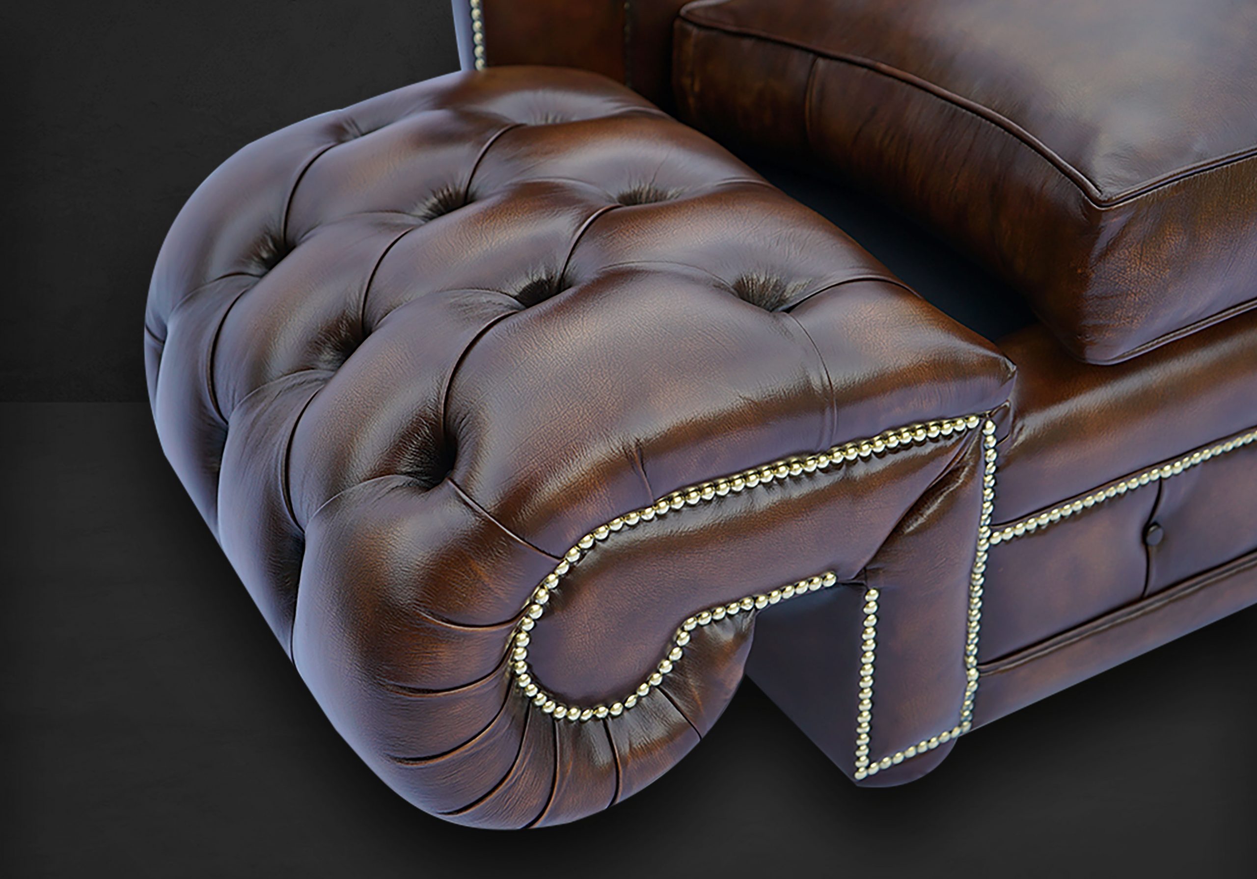 Drop Arm Chesterfield Sofa – Bild 4