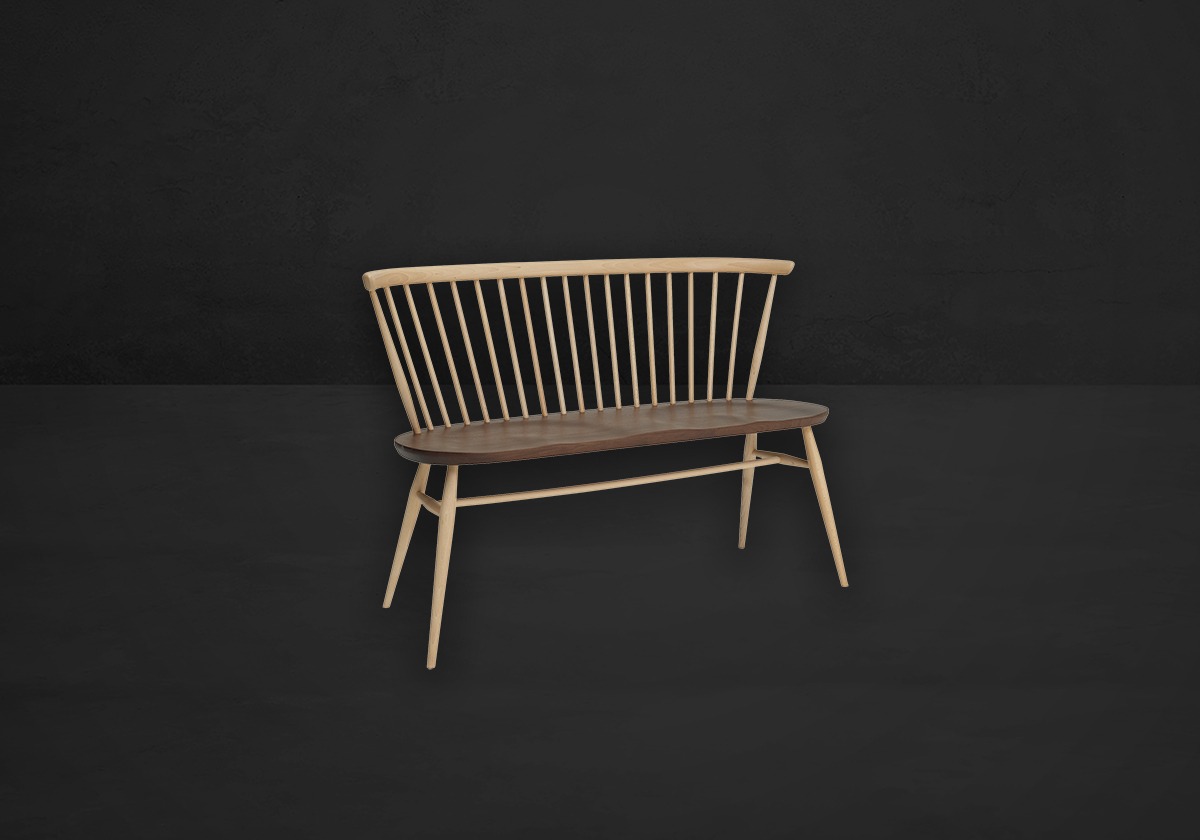 Ercol Love Seat Bank Walnuss – Bild 3