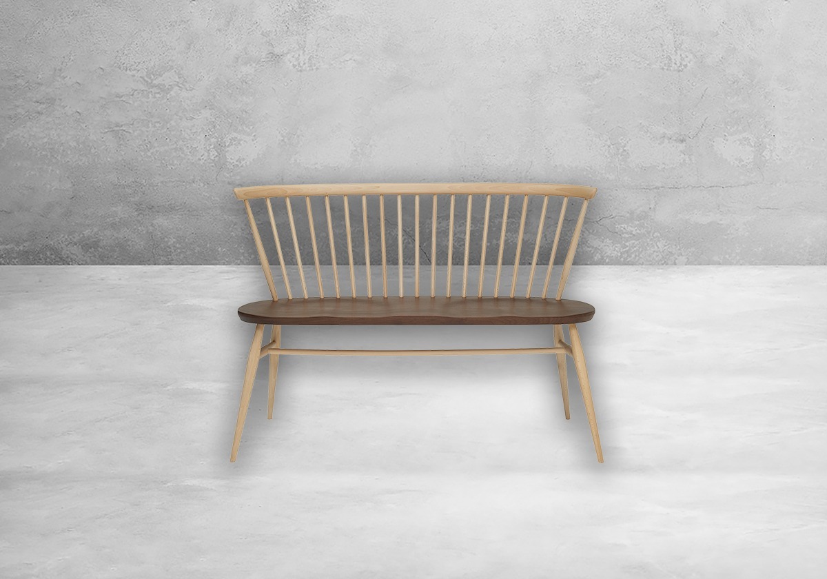 Ercol Love Seat Bank Walnuss – Bild 4