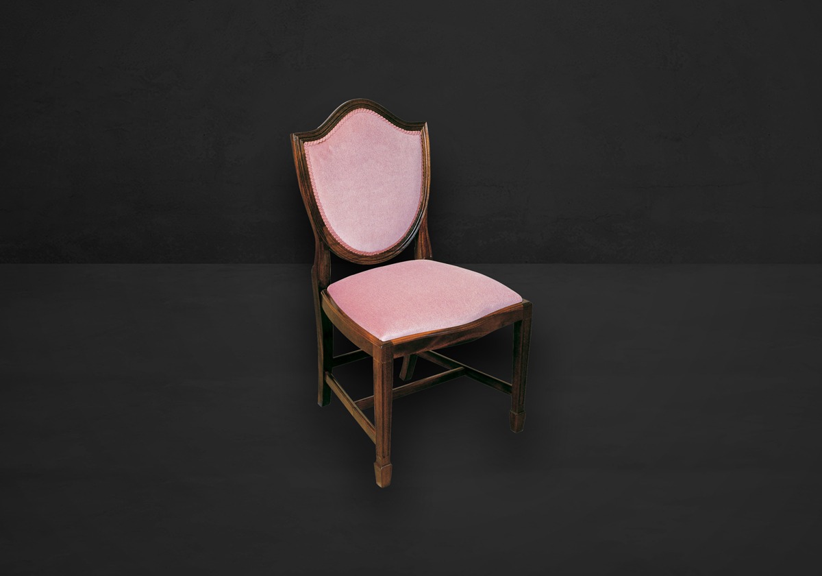 Hepplewhite Upholstered Back Stuhl – Bild 3