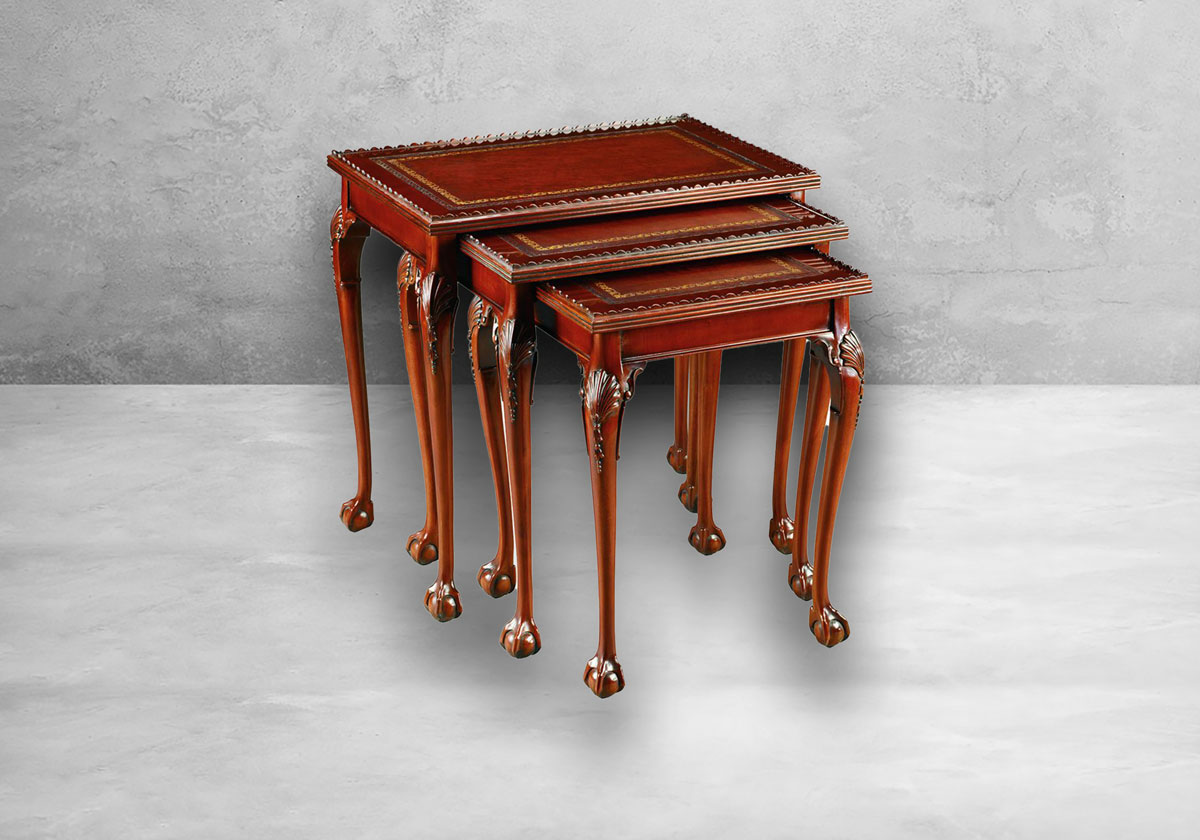 Dreisatztisch Leder Top – Bild 2