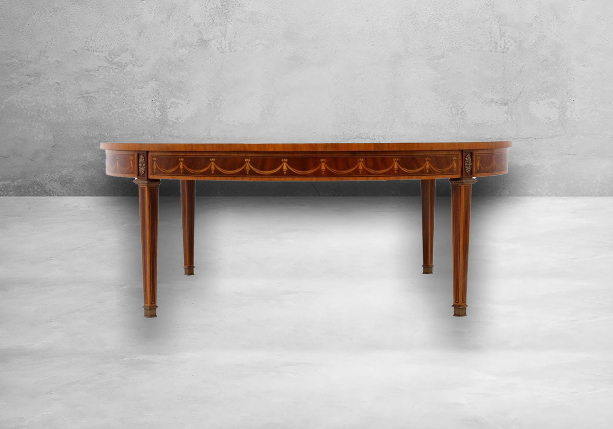 Runder Couchtisch mit Intarsie – Bild 4