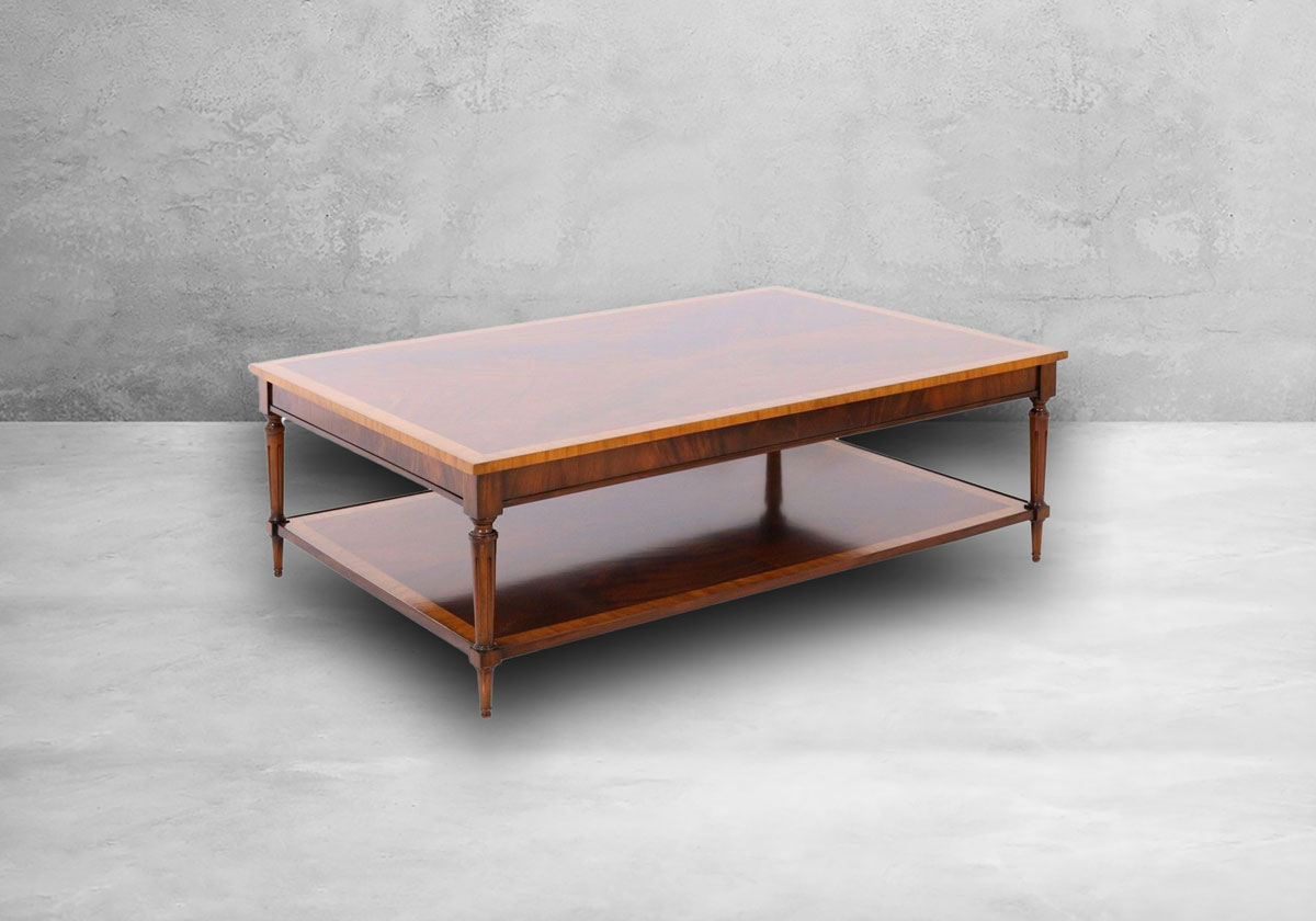 Rechteckiger Couchtisch mit Boden – Bild 4