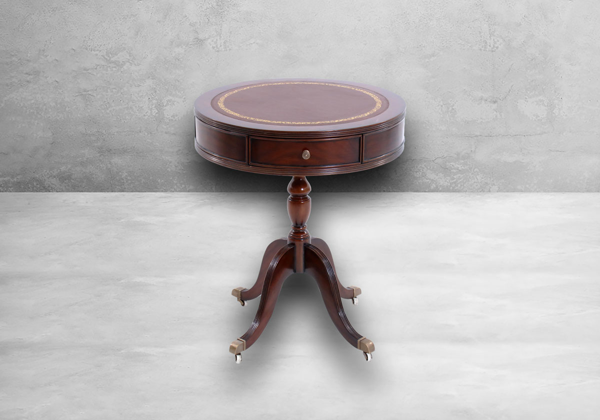 Trommeltisch Ledertop – Bild 2