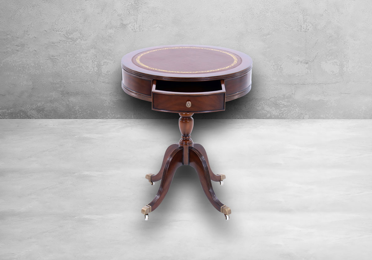 Trommeltisch Ledertop – Bild 4