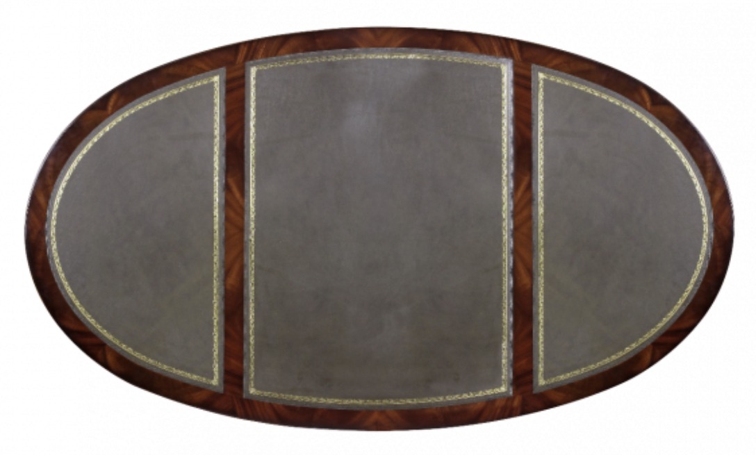 Exklusiver Ovaler Partner Schreibtisch – Bild 7