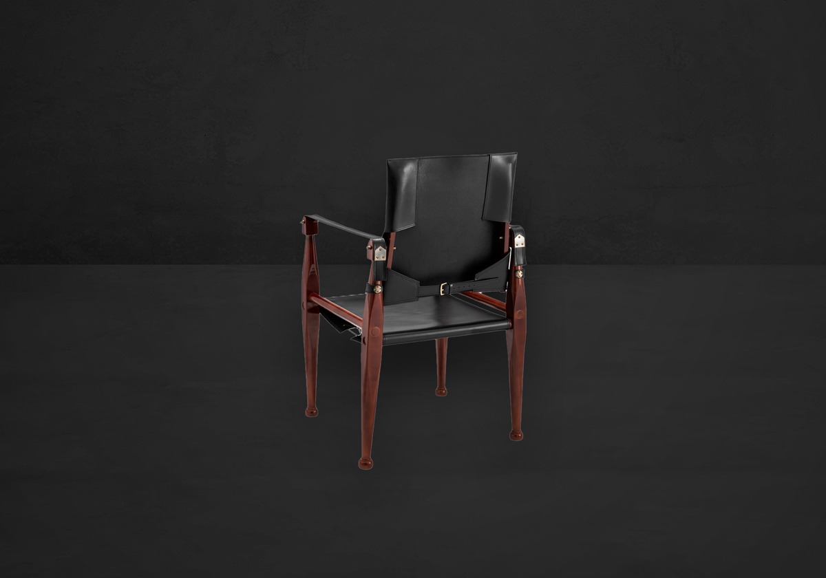 Authentic Models Bridle Leather Campaign Chair – Bild 5