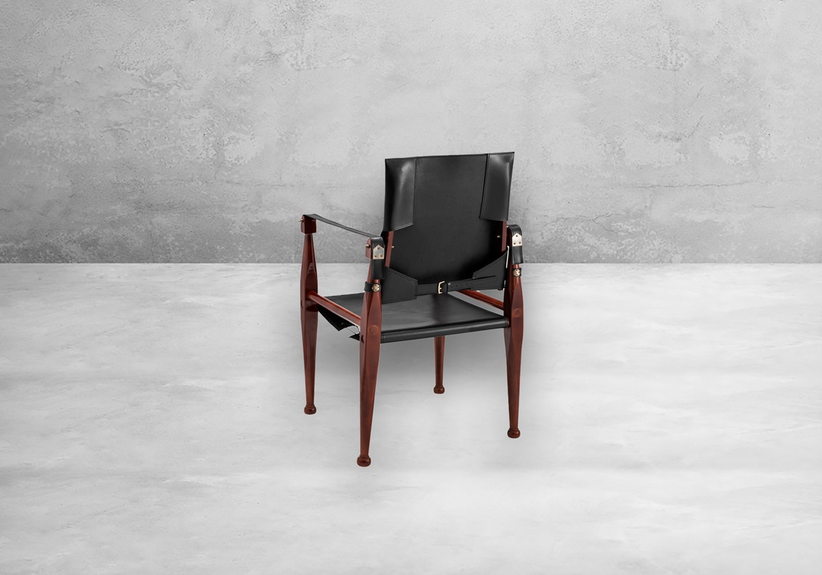 Authentic Models Bridle Leather Campaign Chair – Bild 6