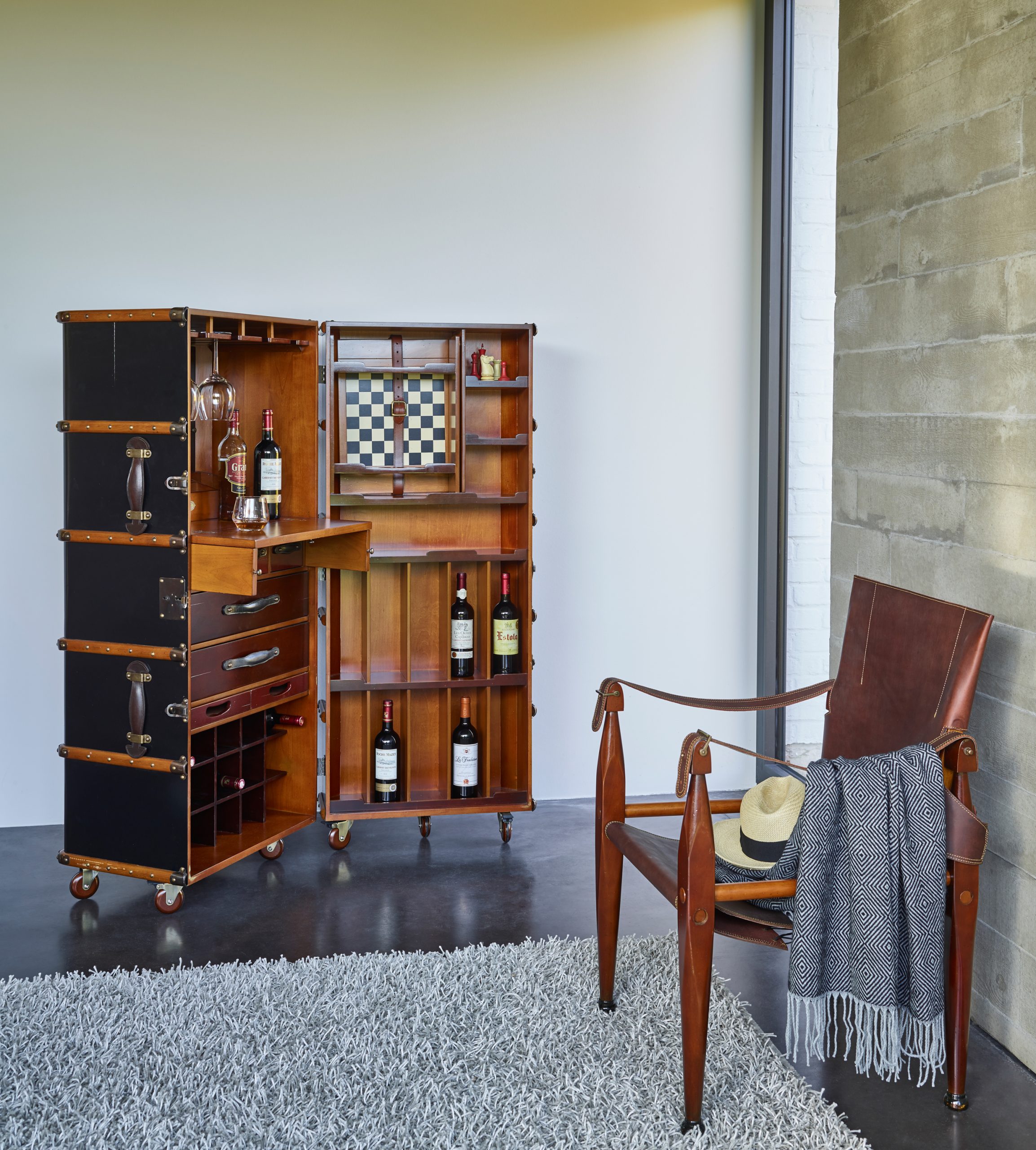 Authentic Models Bridle Leather Campaign Chair – Bild 8