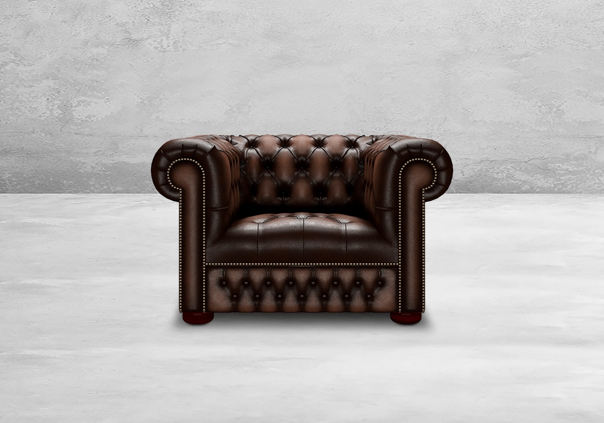 Linwood Chesterfield Sofa und Sessel – Bild 11